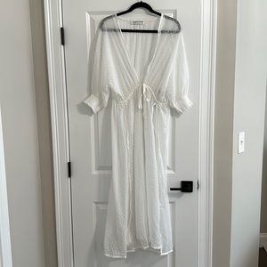 Abercrombie White Sheer Beach Cover Up Maxi Dress